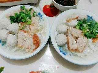 肉丸裹肉汤粉的做法步骤：13