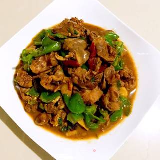 鸡杂炒青椒的做法步骤：11