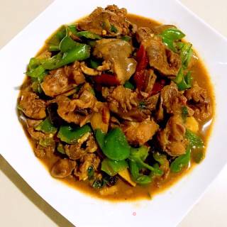 鸡杂炒青椒的做法步骤：12