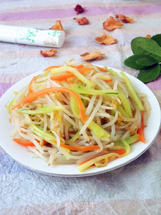 黄瓜豆芽菜的做法步骤：8