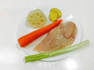 鸡肉藕饼的做法步骤：1