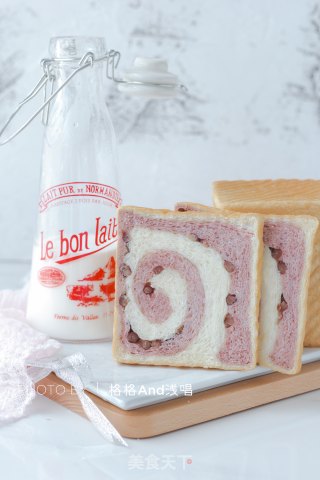 蜜豆紫薯土司的做法步骤：1