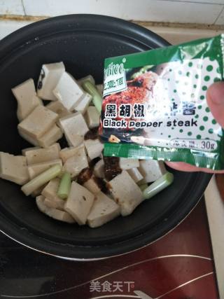 黑胡椒千页豆腐的做法步骤：6