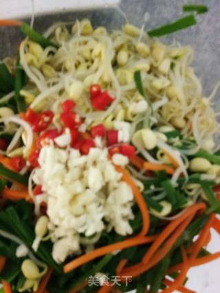 韭香豆芽的做法步骤：4
