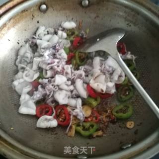 尖椒鱿鱼的做法步骤：5