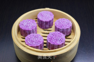 紫薯蒸月饼的做法步骤：7