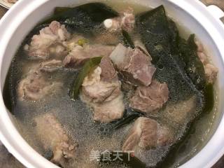 海带绿豆排骨汤的做法步骤：6