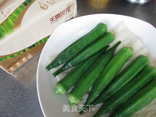 白灼秋葵的做法步骤：6