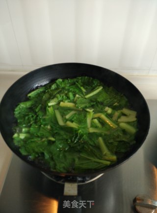 蚝油汃小白菜的做法步骤：4