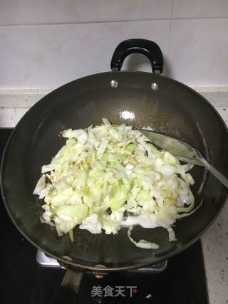包菜粉丝炒蛋的做法步骤：5