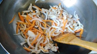 青菜肉丝炒面的做法步骤：7