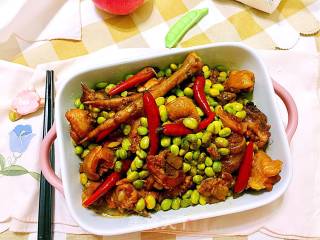 毛豆米烧鸡的做法步骤：19