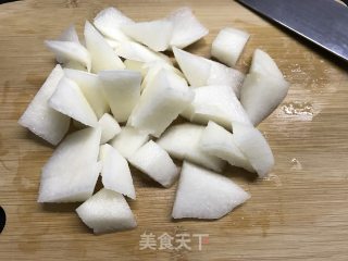 #一碗好汤#冰糖玫瑰炖梨的做法步骤：3