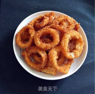 酥炸鱿鱼圈的做法步骤：8