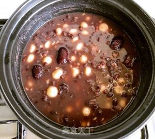 红豆圆子汤的做法步骤：10