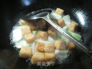 小油豆腐煮夜开花的做法步骤：5