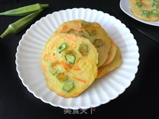 秋葵鸡蛋小煎饼的做法步骤：12