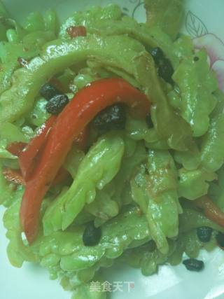 苦瓜炒肉丝的做法步骤：5