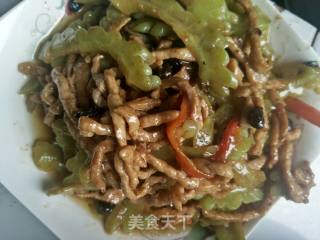苦瓜炒肉丝的做法步骤：8