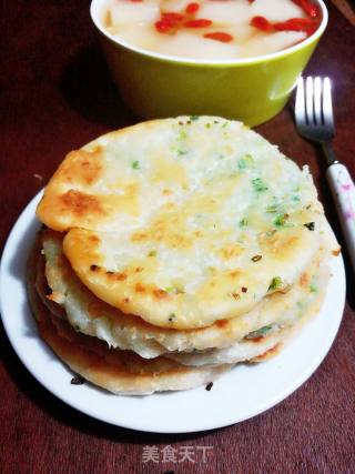 烫面葱香饼的做法步骤：15