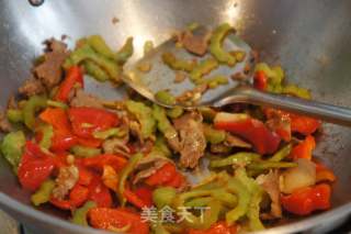 苦瓜炒肉片的做法步骤：5