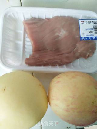 苹果雪梨肉片汤的做法步骤：1