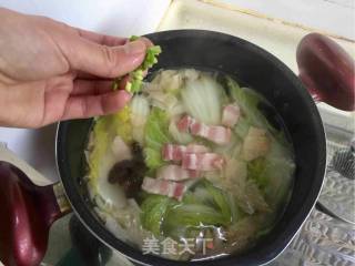 娃娃菜木耳咸肉汤的做法步骤：12
