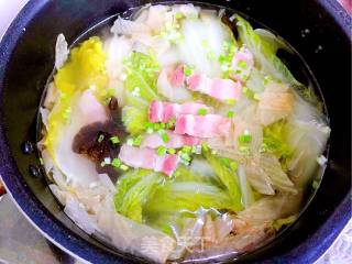 娃娃菜木耳咸肉汤的做法步骤：14