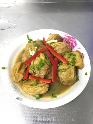 油面筋塞肉的做法步骤：10