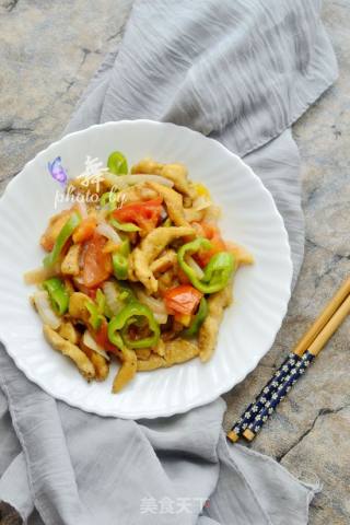 黑椒青椒鸡肉的做法步骤：1