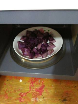 无糖少油山药紫薯糕的做法步骤：3