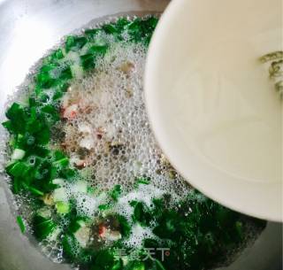 海鲜时蔬蛋花羹的做法步骤：5
