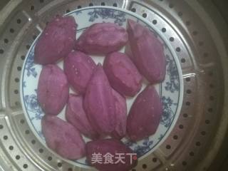 紫薯米发糕的做法步骤：1
