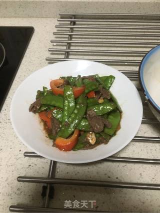 扁豆炒牛肉的做法步骤：7