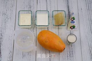 木瓜椰奶冻的做法步骤：1