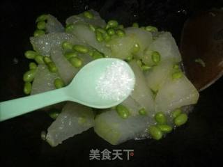 冬瓜炒毛豆的做法步骤：5