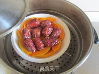 桂花红枣蒸南瓜的做法步骤：7