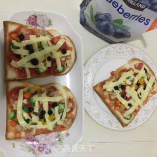 空气炸锅版吐司披萨的做法步骤：13