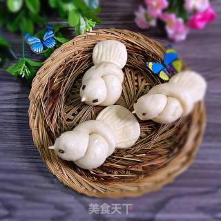 可爱小鸟馒头的做法步骤：11