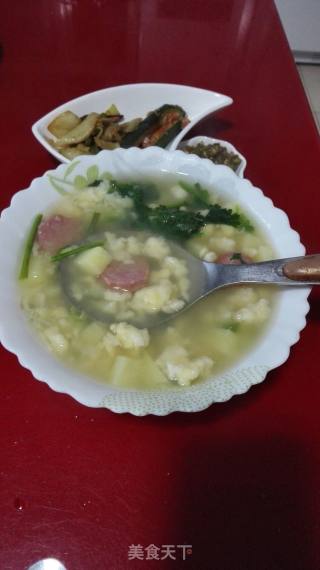 鸡蛋疙瘩汤的做法步骤：8
