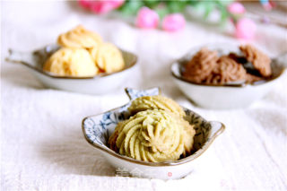 抹茶牛油小花的做法步骤：6