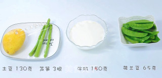 荷兰豆芦笋浓汤的做法步骤：1