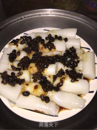 豆士蒸猪肠粉的做法步骤：5