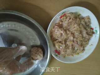 清蒸榨菜肉丸的做法步骤：7