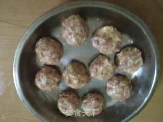 清蒸榨菜肉丸的做法步骤：8