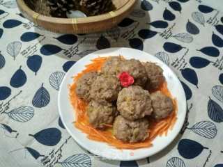 清蒸榨菜肉丸的做法步骤：13