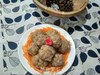 清蒸榨菜肉丸的做法步骤：14