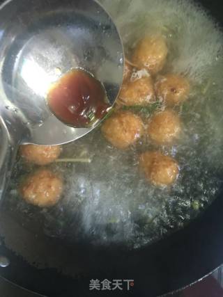 青菜丸子汤的做法步骤：7