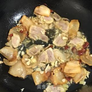 咸肉烧冬瓜的做法步骤：4