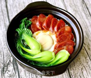 广式腊肠煲仔饭的做法步骤：13